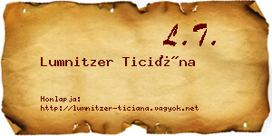 Lumnitzer Ticiána névjegykártya
